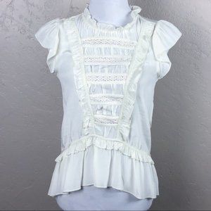 Chelsea and Violet tiered ruffle hem Victorian top